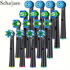 TEMU Replacement Toothbrush Heads Compatible With Oral B Electric Toothbrushes, 4sensitive Clean, 4precision Clean, 4floss Clean Replacement Brush Head For Oral 1000/3000/5000/7000/9600, 16 Pack
