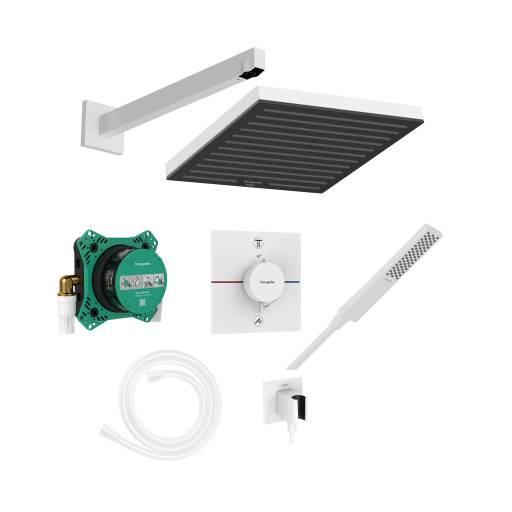 Hansgrohe Pulsify E 260 brusesæt, vandbesparende,  mat hvid