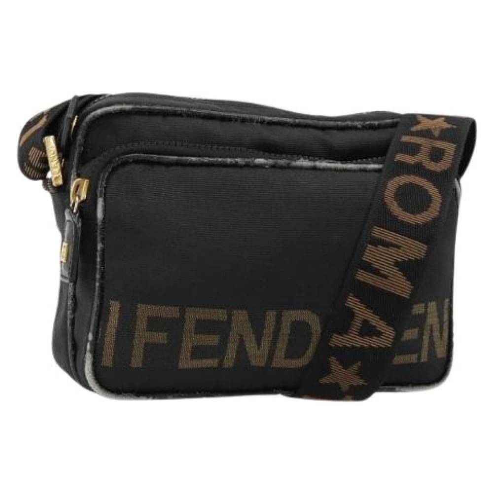 Fendi Vintage Pre-owned Vintage Canvas Skuldertaske - Vintage - Dame - Sort - ONE SIZE - Uld
