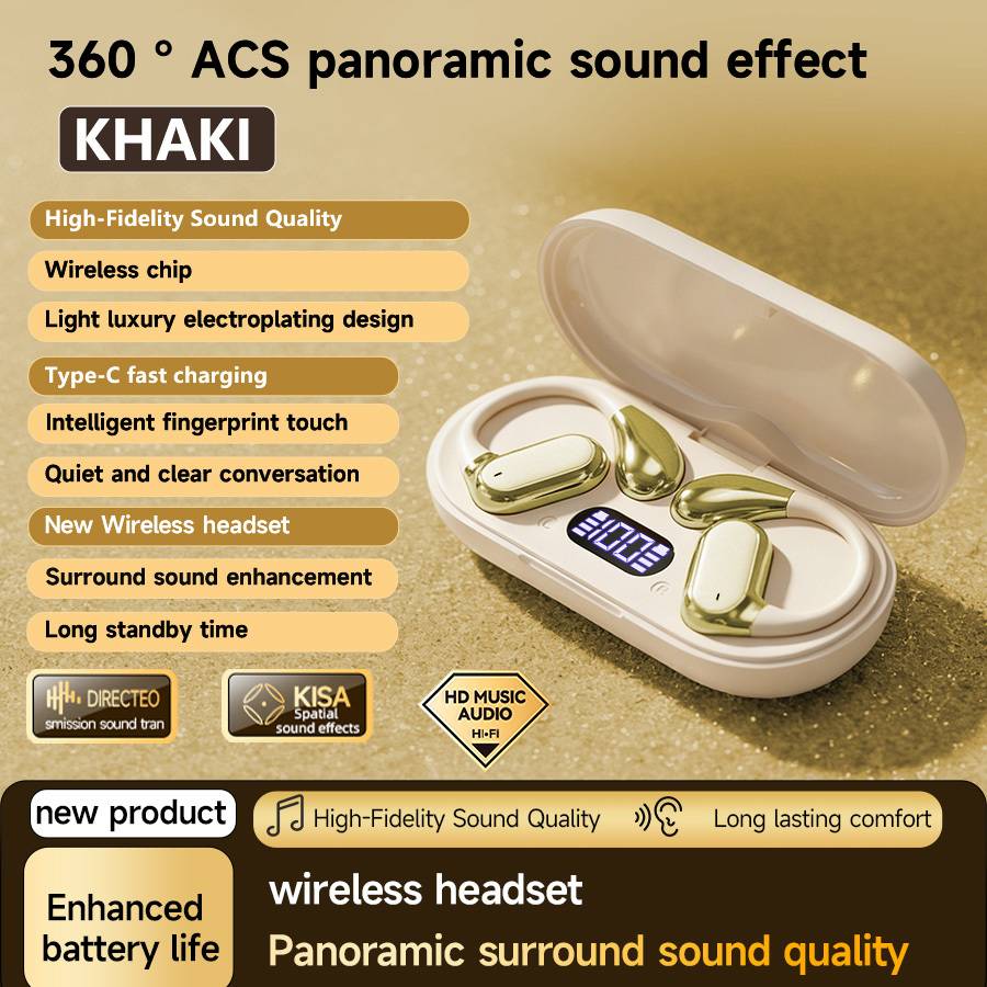 New Senyang-2026 New Hanging Ear Open Wireless Earbuds 360° Surround Earphones Hd Call Long Playtime Sports Clip-on Headset Couples Fashion Headphone For Iphone For For Halloween Gift