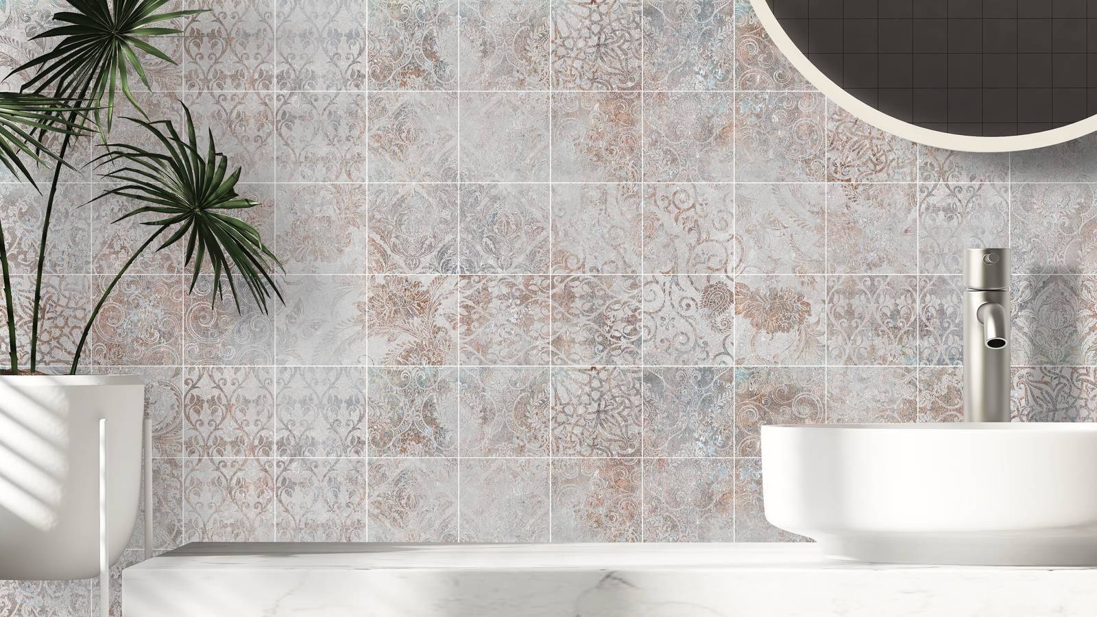 Selvklæbende fliser - Ornate Mosaik Vægfliser - 24 stk