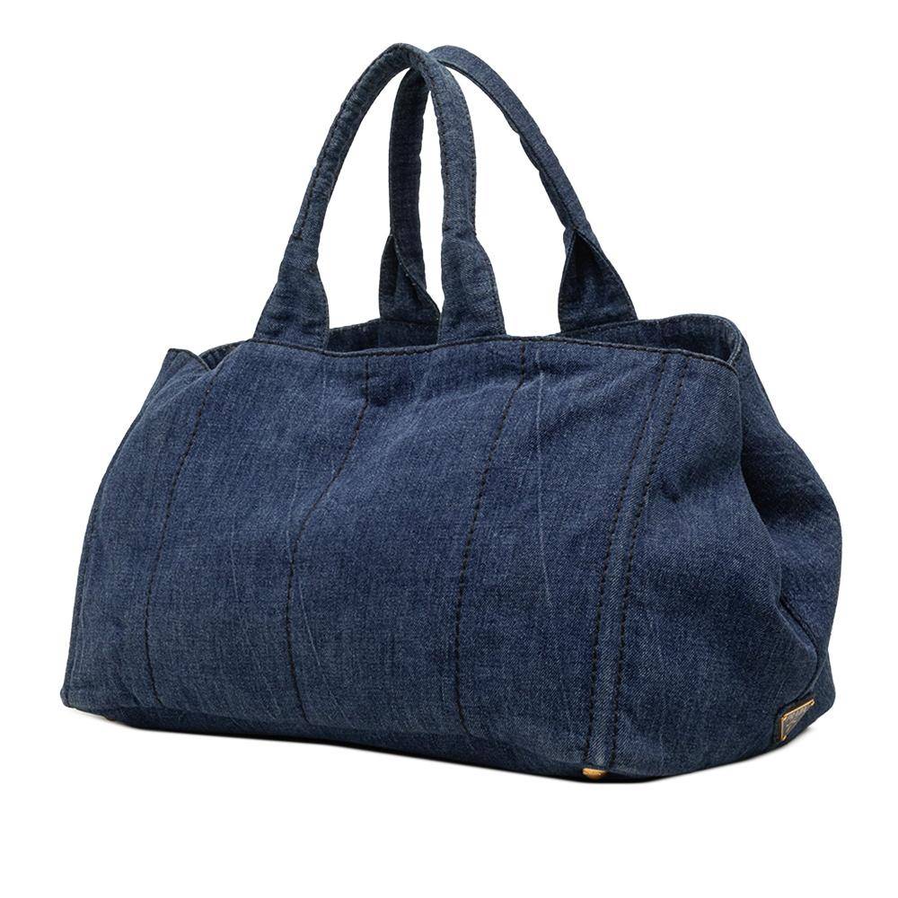 Prada Vintage Prada Canapa Tote L 24cm x W 40cm x D 26cm - Totebags Denim hos Magasin.