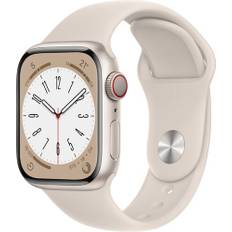 Apple Watch Series 8 Aluminium 41 mm (2022) | GPS + Cellular | Polar Star | Sportsrem Polar Star S/M