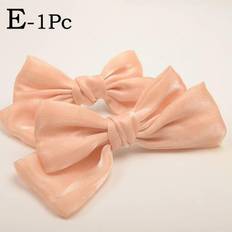1PC Curtain Bowknot Buckle Clip Chiffon Strap Hanging Curtain Holders Accessories Home Decor Bow Beads Curtains Clips Tieback orange