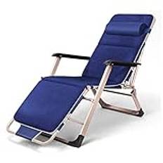 Folding Deck Chairs Home Garden Sun Loungers with Removable Headrest and Cotton Pad Sunbed Office Lunch Break Chair