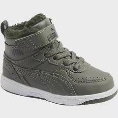 Puma Rebound Joy Fur INF Fodrad Mid Cut Sneaker - Barn - Färg: Khaki - Storlek 26