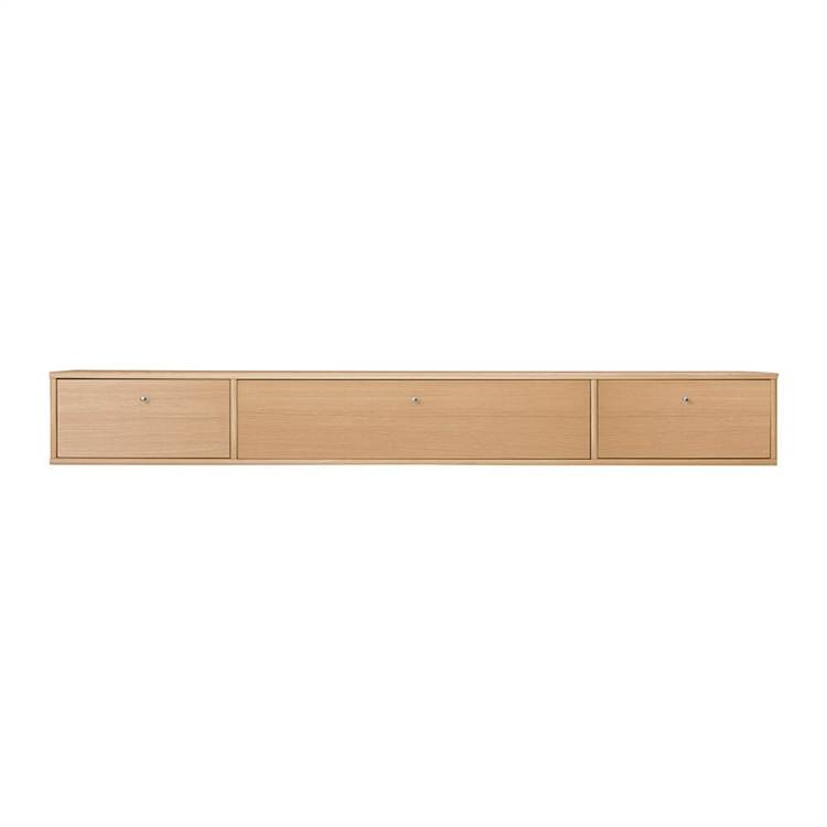 Mistral AV TV-Modul m. Klaplåge og 2 Skuffer Eg Hvidpigmenteret Lak 15
