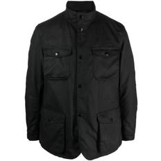 Barbour - Ogston vaxad bomullsjacka - herr - bomull/bomull/polyester/ull - XL - Svart