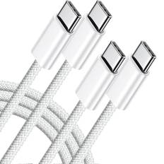 2-pak 3FT USB C til USB C-kabel - certificeret hurtigopladningskabel til iPhone 15 Pro Max, Samsung S23, iPad Pro, MacBook Air