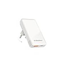USB-laddare C 65 W, Elexlinco snabbladdare USB C GAN kompakt vikbar med 2 portar, kompatibel med MacBook Pro/Air, iPad Pro, iPhone 15/Pro, Samsung Galaxy S24/S23, Pixel, Apple Watch och mer (vit)