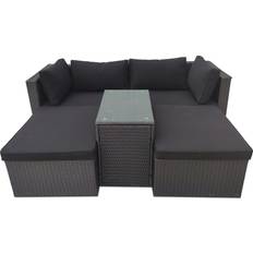 OUTDOOR sofasæt / loungesæt, Sort