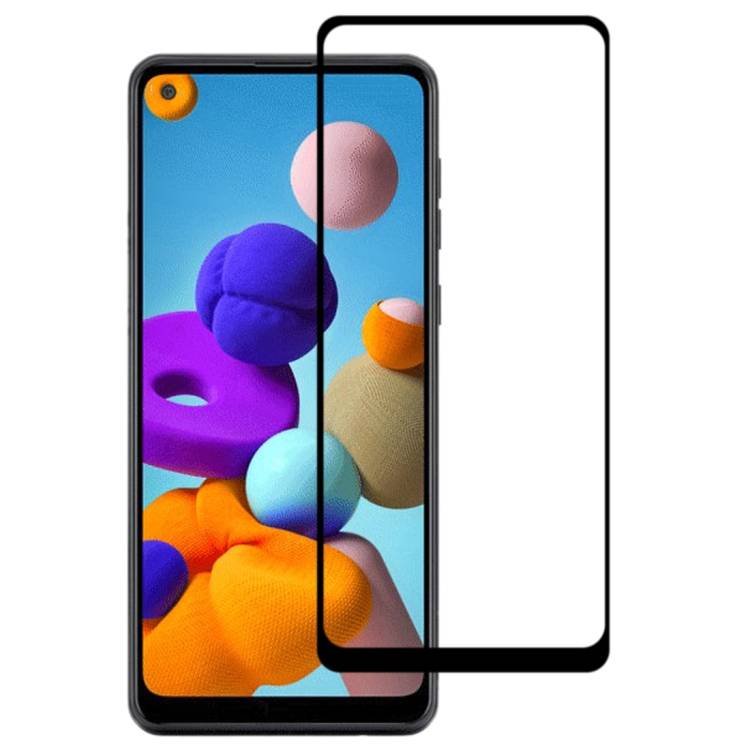Skärmskydd Samsung Galaxy A21 Heltäckande Glas Glasskydd Samsung A21