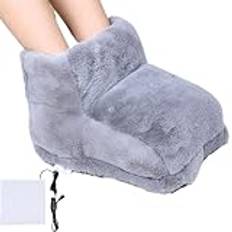 Cozyfoot Heated Slippers, Cozy Foot Heated Slippers, Winter Cover Feet Heating Pads for Bedroom, Cordless Electric Heated Foot Warmer Under Desk, Electric Foot Warmer Slippers(Gray,USB)