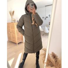 JDY jakke ulrikka water repellent puffa bungee cord - XL / Grågrøn