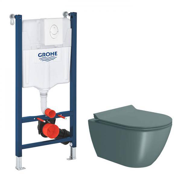 GSI Pura Agave 50 toiletpakke inkl. sæde m. softclose, cisterne og hvid betjening