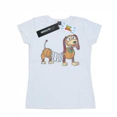 Disney T-shirt i bomull för kvinnor/damer Toy Story 4 Slinky Pose L vit