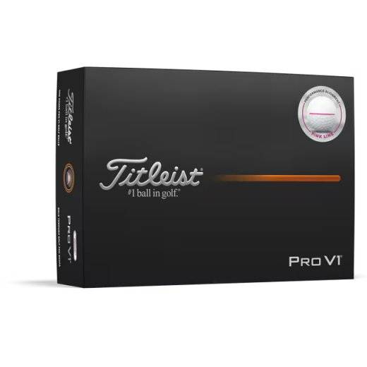 Titleist PRO V1 AIM Performance Pink - Vit