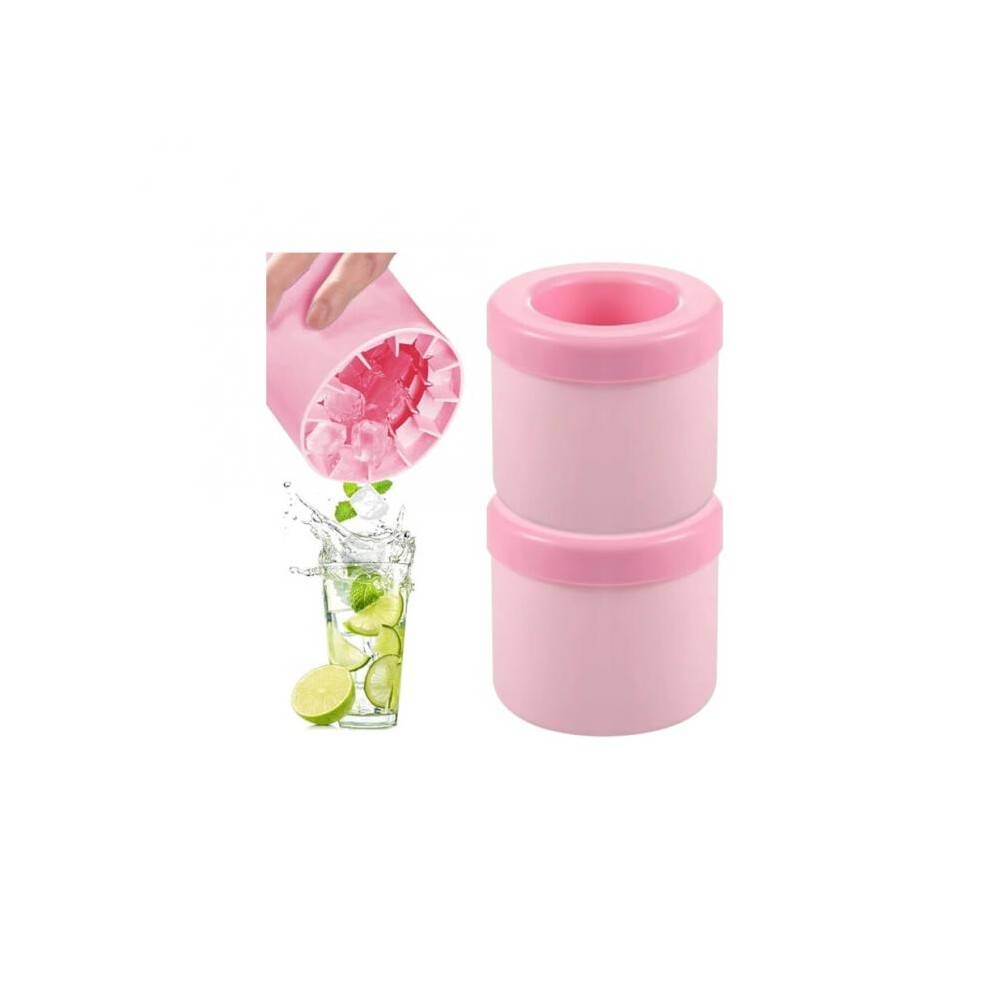 Ice cube mold with lock 2 pcs Silicone Ice cube mold Ice cube mold Ice molds Ice maker Ice cube molds Mini Ice cubes Silicone Ice cube mold Pink Pink