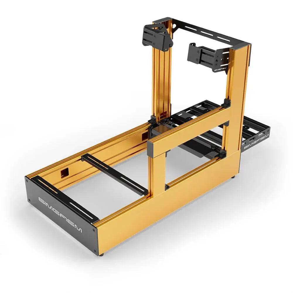 SIMGASM | Pro Aluminum Sim Racing Cockpit - Side Mount / Orange