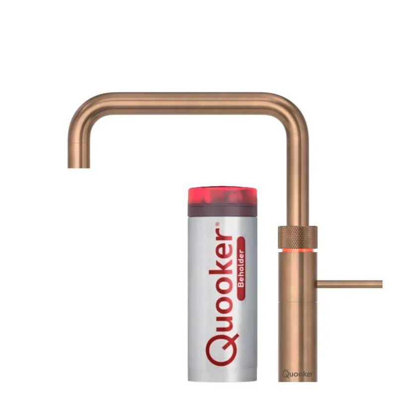 Quooker Fusion Square Bruneret messing, inkl. Pro3 beholder