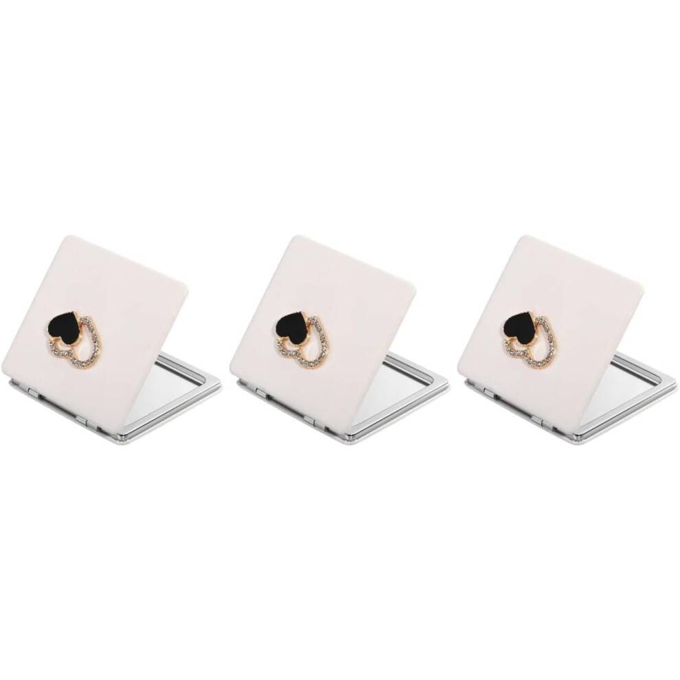 3 st hopfällbar sminkspegel mini sminkspegel för flickor skyddande fodral