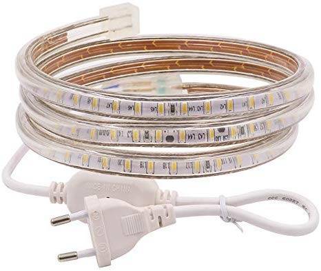 XUNATA 220V 3014 SMD 120leds/m Vattentät LED Strip flexibel LED-Remslampor Ljusband Band för Hem, Sovrum, Jul, Fest Och Deko (Blå, 7M)