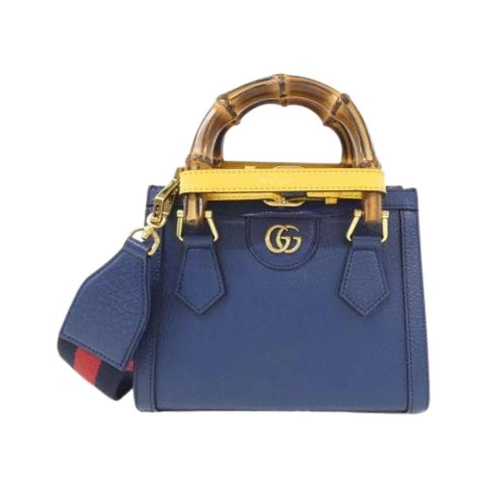 Gucci Vintage Pre-owned Vintage Håndtaske - Vintage - Dame - Blå - ONE SIZE - Uld