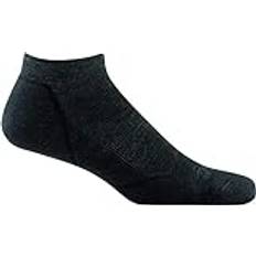 Darn Tough Men's Light Hiker No Show Lightweight with Cushion - Large Black Merino Wool Socks for Hiking