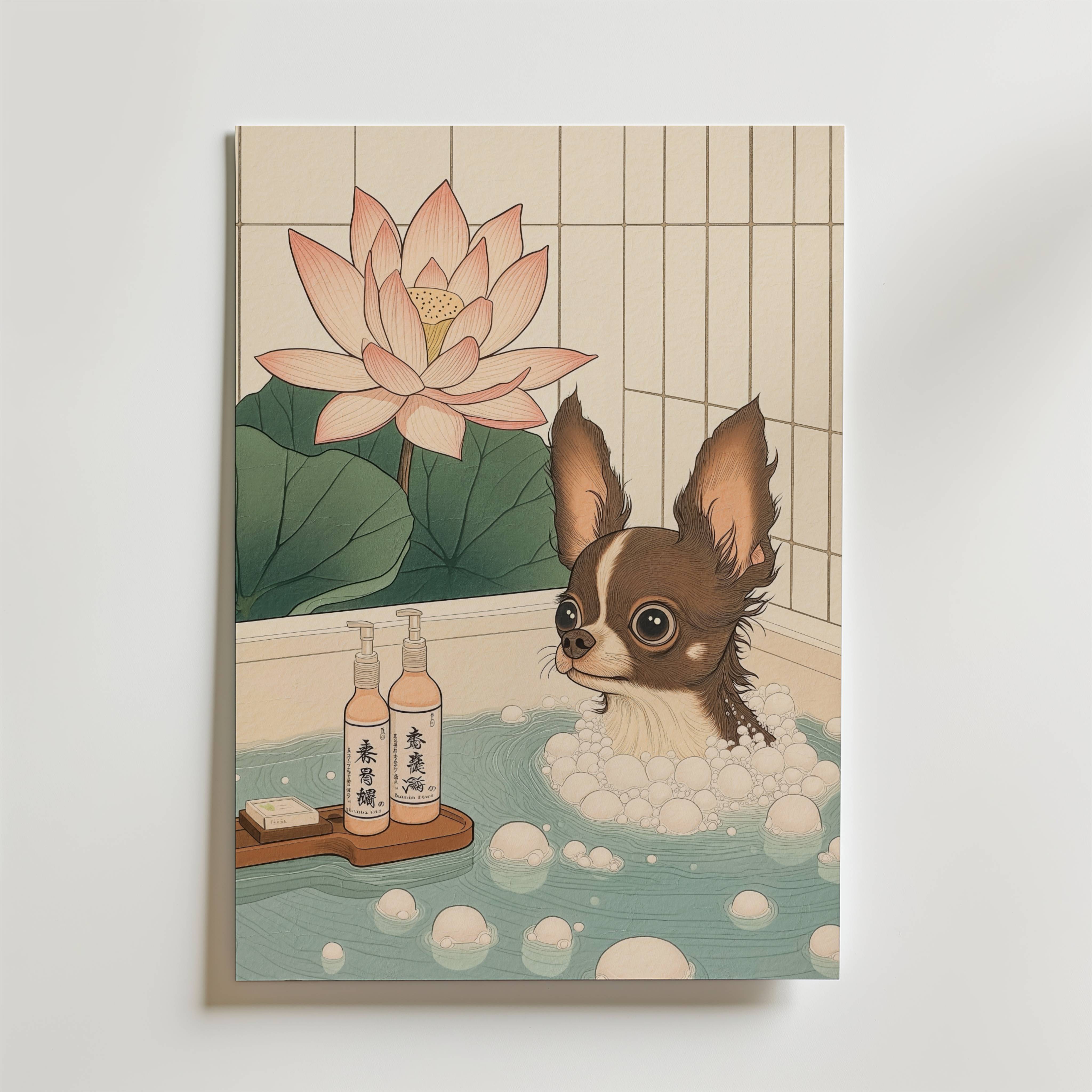 Lotus Bath Serenity Poster - Fine Art Poster 13x18 cm
