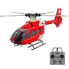 Hylukon Fjärrstyrd helikopter, 2,4 GHz RC helikopter helikopter med dubbel borstlös motor, 4 kanaler, optisk flödesposition, sexaxlig gyroskopstabilisering