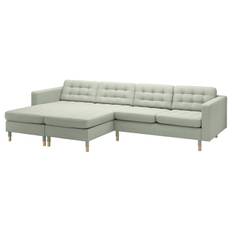 IKEA - LANDSKRONA 4-pers. sofa med chaiselonger, Gunnared lysegrøn