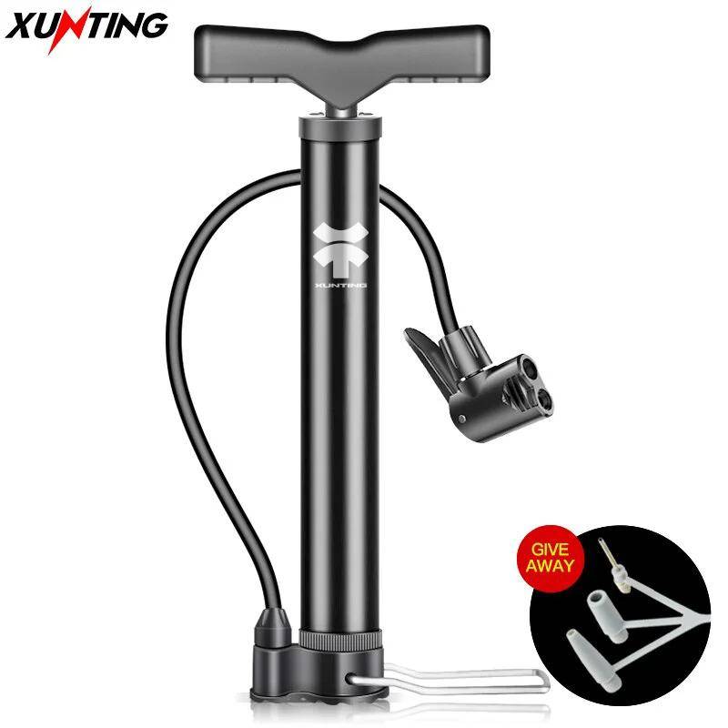 Xunting -shaped Bicycle Pump 120psi Portable Aluminum Alloy Suitable For Mountain Bikes/road Bikes/balls