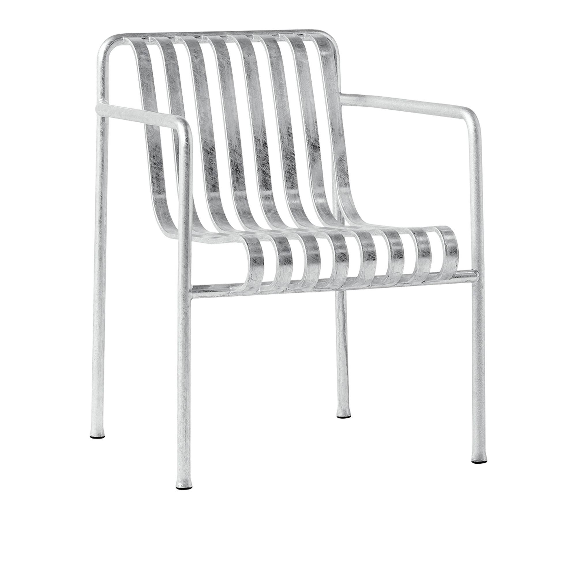 HAY - Palissade matstol med armstöd - Hot Galvanised - Matstolar utomhus - Ronan & Erwan Bouroullec - Silver - Metall
