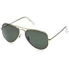 Ray-Ban Damen Aviator Large Metal Sonnenbrille, Gold (Gestell: Gold, Gläser: Grün Klassisch Nicht-polarisiert L0205), L EU
