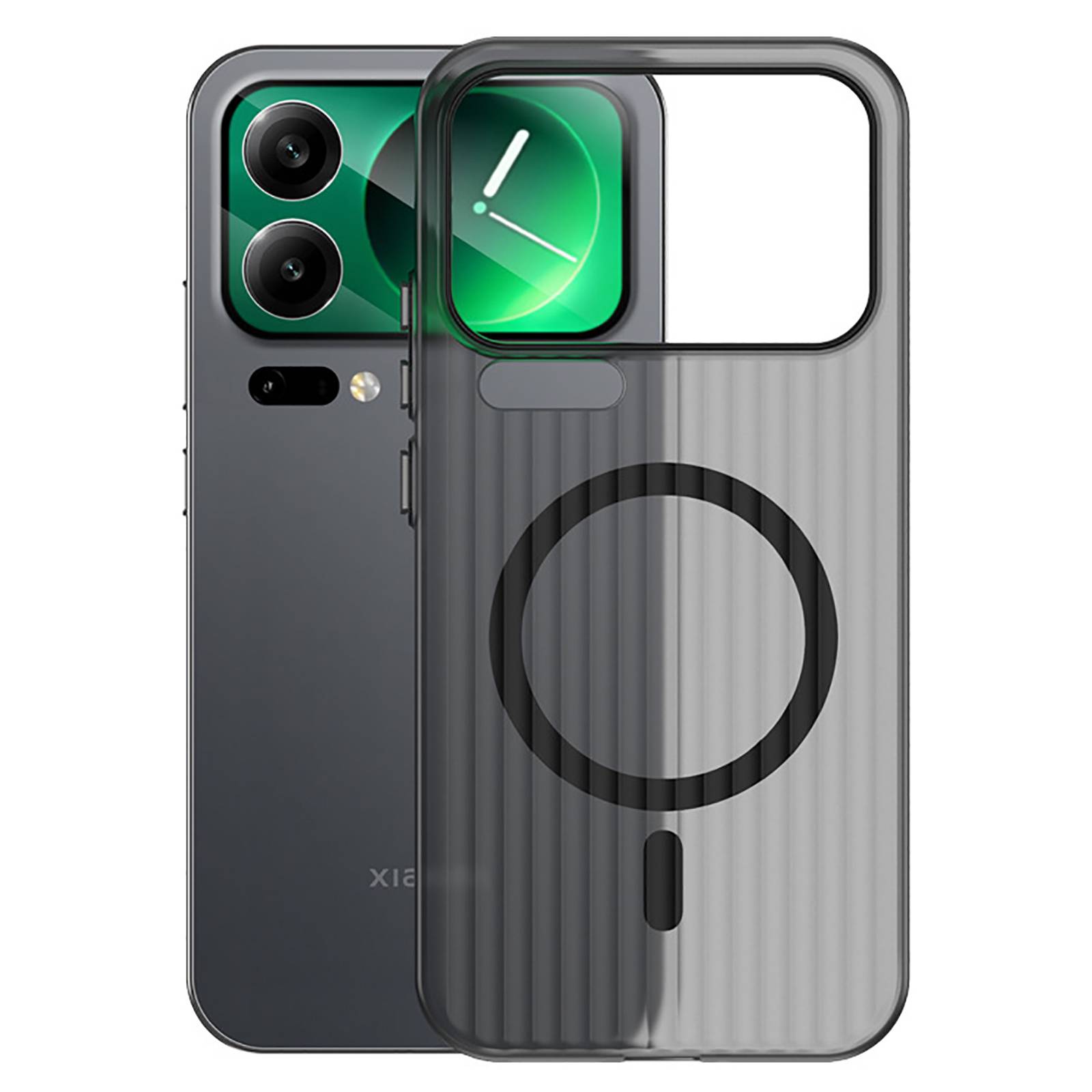for Xiaomi 17 Pro Max Case [Magnetic Wireless Charging Compatible] Cooling Wave Matte Translucent Drop-Protection Hard Back Cove