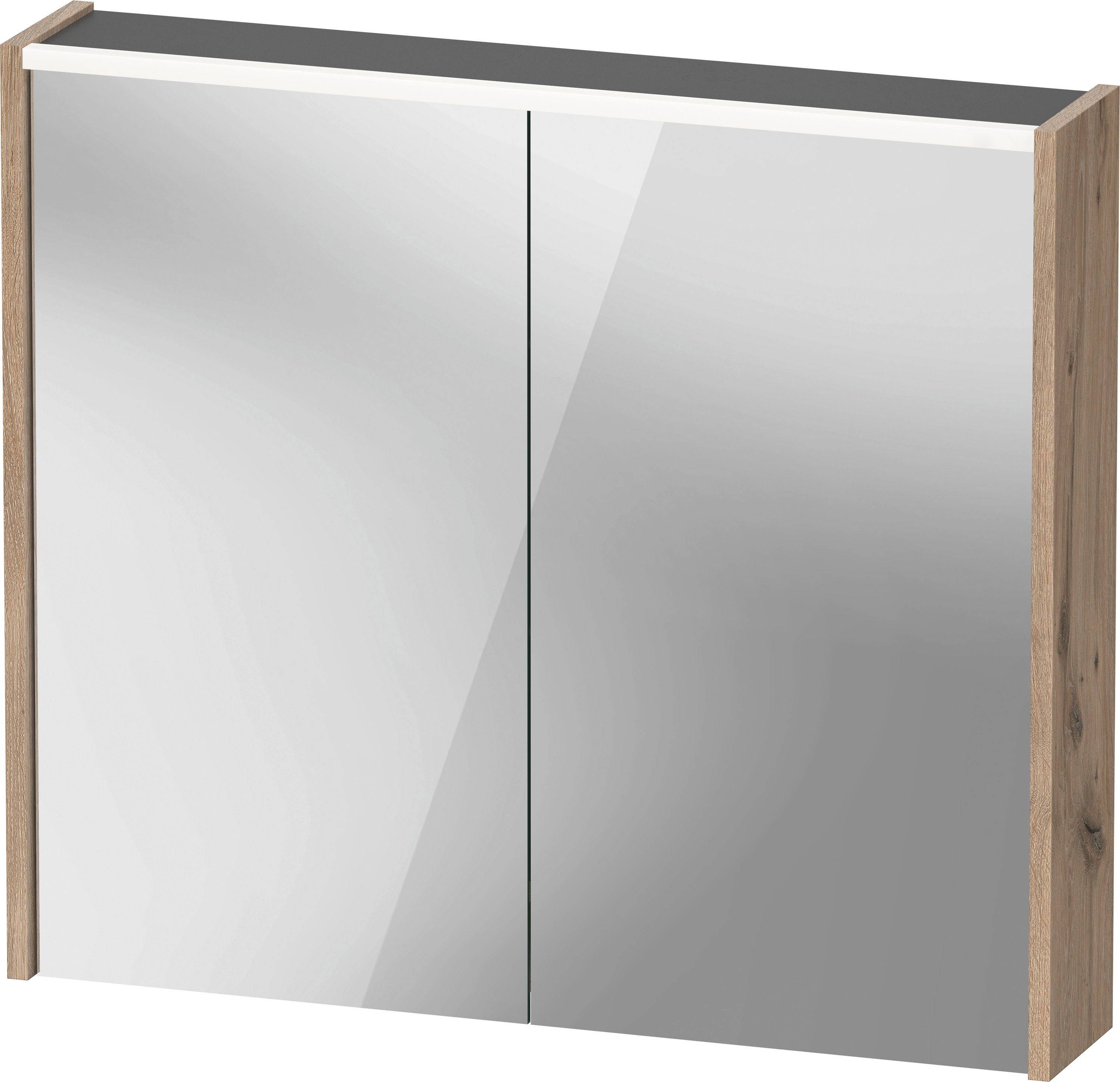 Duravit D-Code Spegelskåp 800x148x700 mm Marmorerad Ek