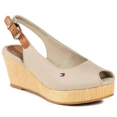 ICONIC ELBA SLING BACK WEDGE - Stone / 38