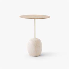 &Tradition Lato LN8 Soff- & Sidobord Lacquered Oak & Crema Diva Marble