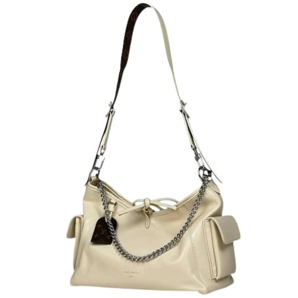 Louis Vuitton Vintage Pre-owned Vintage Skuldertaske - Vintage - Dame - Beige - ONE SIZE - Uld