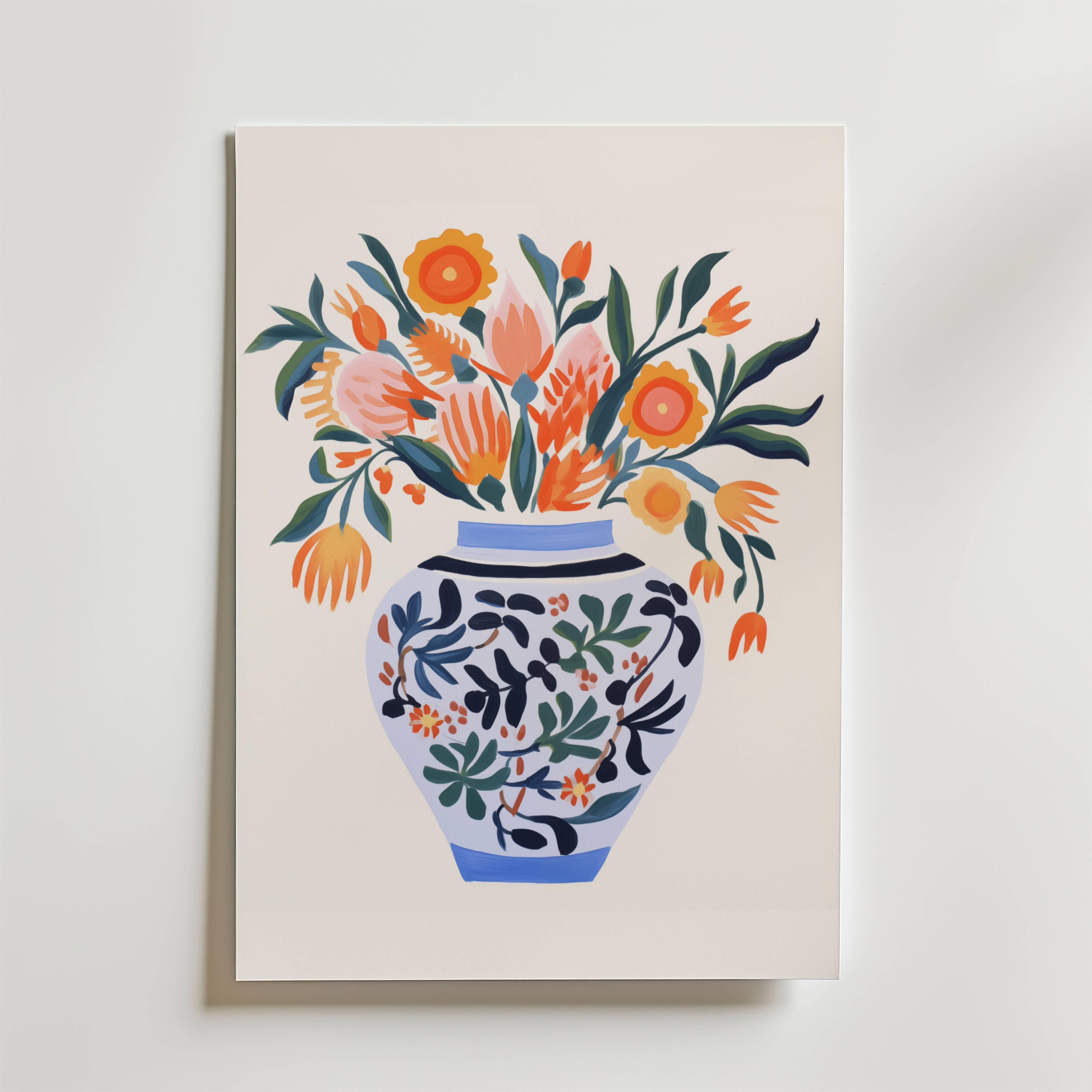 Sunny Vase Flower Poster - Fine Art Poster 100x140 cm
