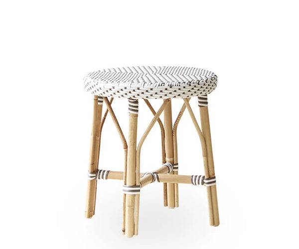 Sika Design Simone Skammel - Hvid - Capuccino med hvid dot