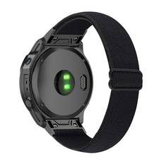 Elastisk Nylonurrem Garmin Fenix 7 sort