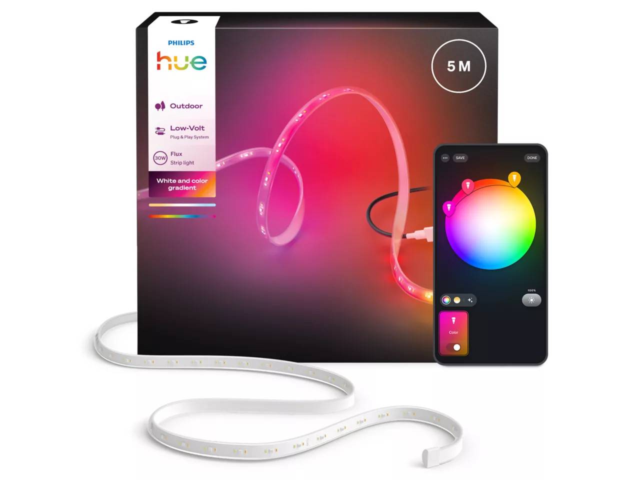 Philips Hue Flux Utomhusbelysning 5m – Smart LED Strip