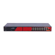 Safire 16 ports PoE Switch 300W, 2 x GB uplink