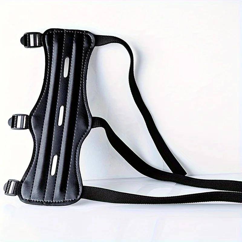 Leather Archery Arm Guard Adjustable Forearm Protector for Bow Arrow Hunting Shooting Training Safe Equipment