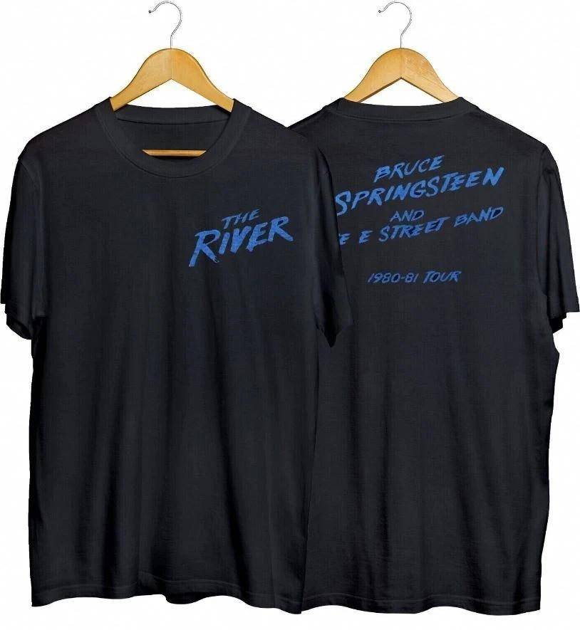 1980 Bruce Springsteen The River Tour T-shirt Unisex T-shirt cm blue