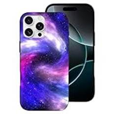 ducanll flerfärgat – iPhone 16 Pro Max fodral Galaxy Nebula Star färg 16 Pro Max telefonfodral smalt stöttåligt kvinnor män skyddande fodral för iPhone 16 Pro Max 6,9