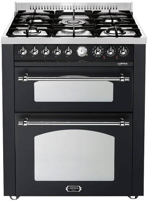Dolce Vita - Gasspis 70 cm (2 ugnar) Svart - Svart/Krom - Lofra - Black