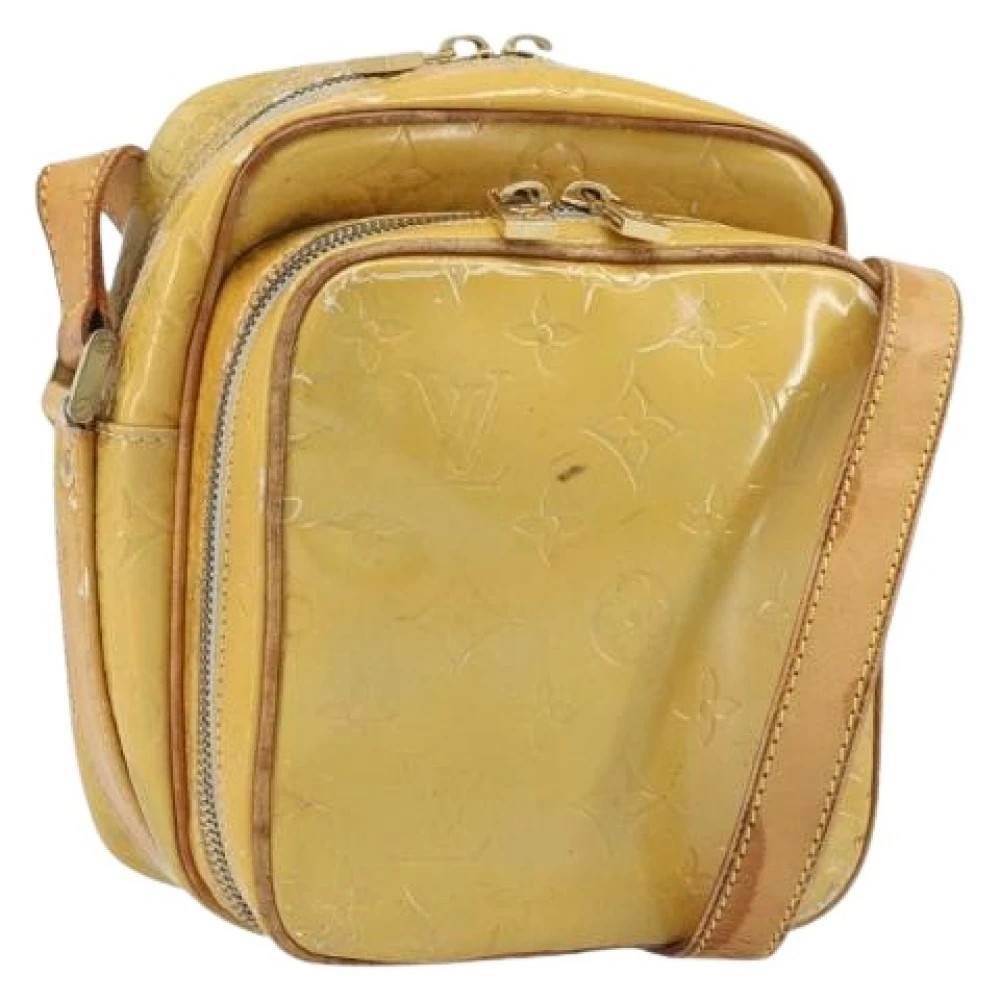 Louis Vuitton Vintage Pre-owned Vintage Skuldertaske i Patent Læder - Vintage - Dame - Beige - ONE SIZE - Uld