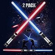 DKaony Star Wars Laser Saber, 2 av 1 Lasersabel för barn svärd liv Lightsaber flexibel svärdleksak för födelsedag, 78 Teleskopisk två laddningskontakter 240 g